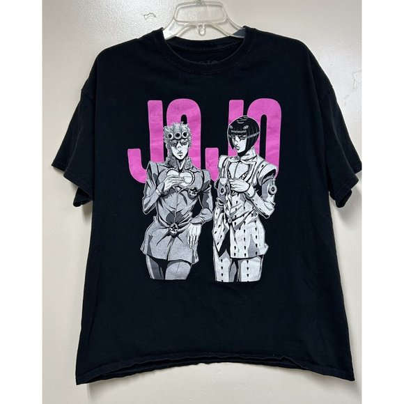JoJo's Bizarre Adventure Character Black T-shirt Mens Size XL - Picture 1 of 5